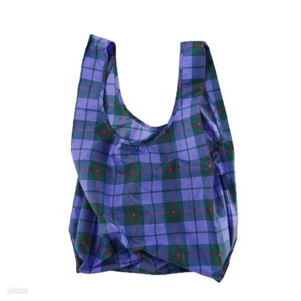 [바쿠백] 휴대용 장바구니 접이식 시장가방 Blue Tartan
