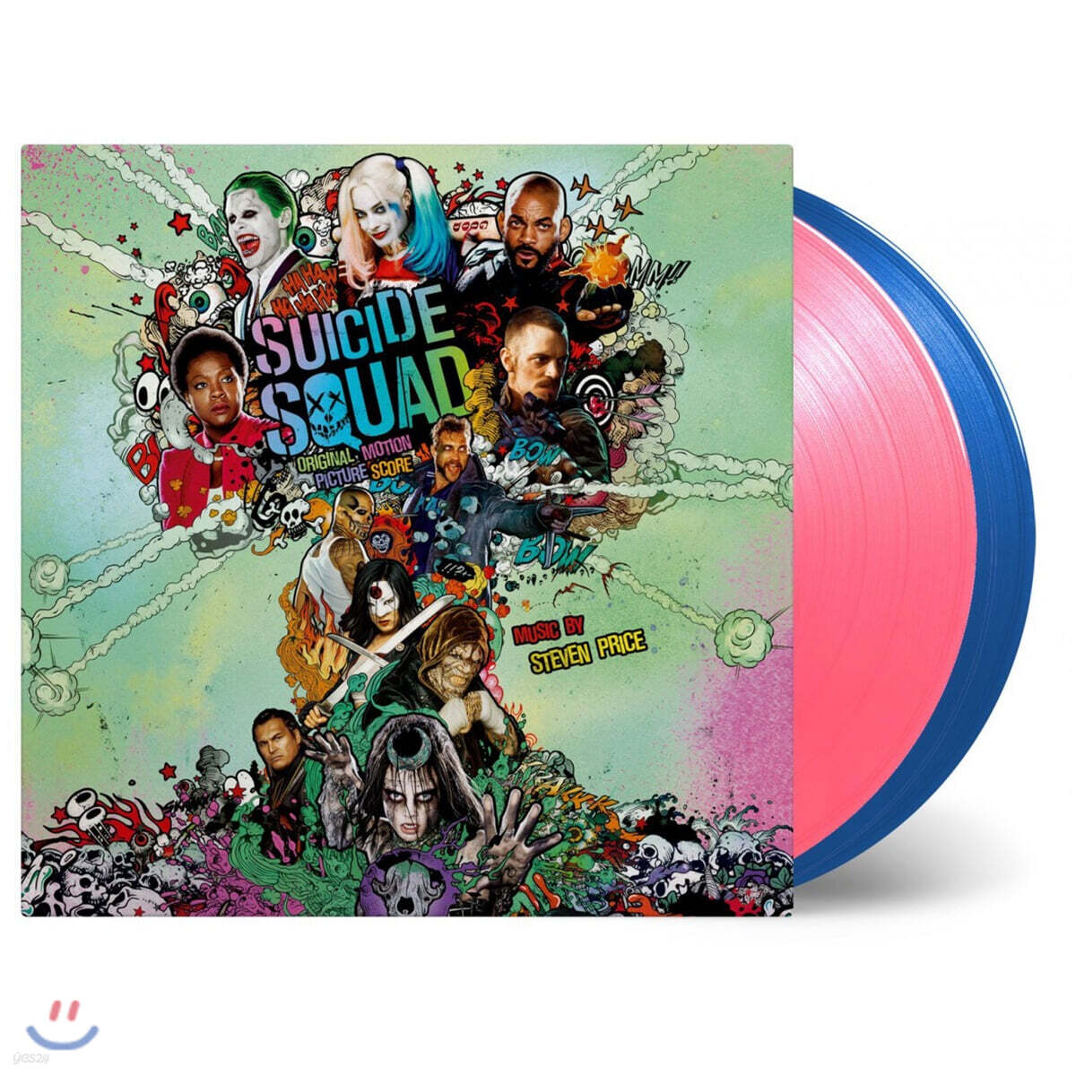 수어사이드 스쿼드 영화음악 [오리지널 스코어] (Suicide Squad OST by Steven Price) [핑크 & 블루 컬러 2LP]