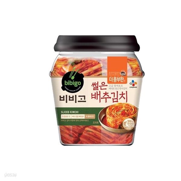 비비고 썰은배추김치더풍부 500g (용기)