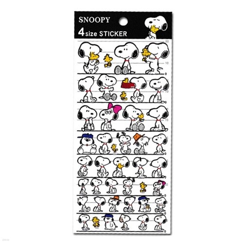 스누피 스티커 (블랙/15449)