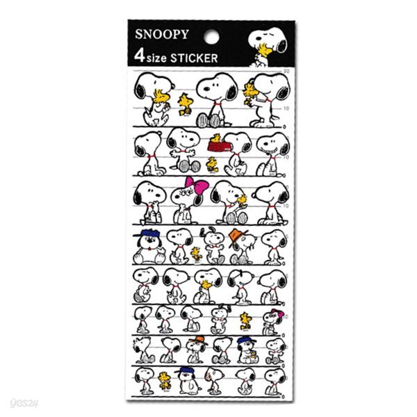 스누피 스티커 (블랙/15449)