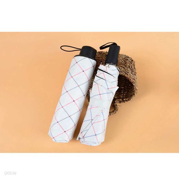 격자무늬 3단 우산