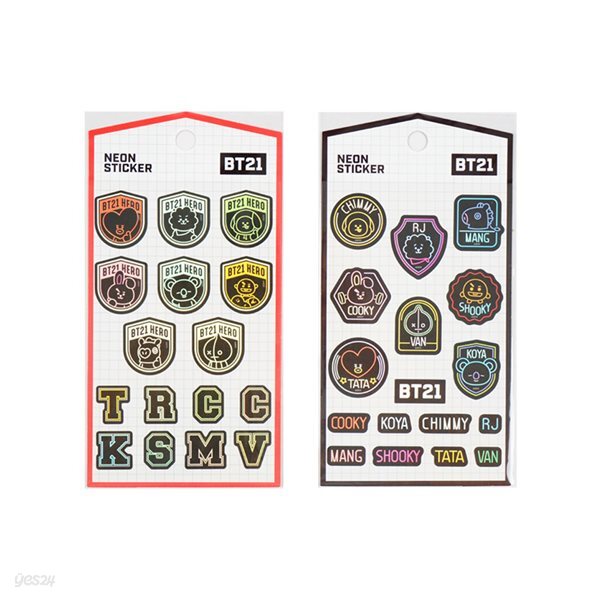 BT21 네온스티커