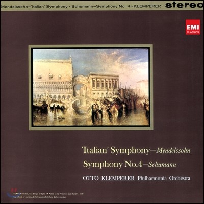 Otto Klemperer ൨ / :  4 (Mendelssohn : Italian Symphony / Schumann: Symphony No.4)  Ŭ䷯