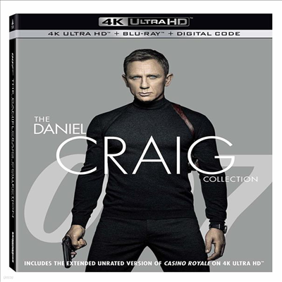 The Daniel Craig Collection (다니엘 크레이그 컬렉션 / 007 제임스 본드) (한글무자막)(4K Ultra HD + Blu-ray + Digital Code)