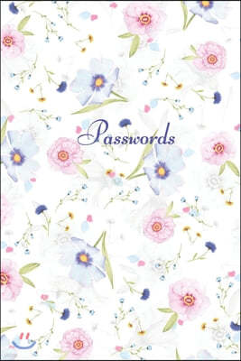 Passwords: A password keeper to secure usernames, internet websites, and passwords, alphabetically organized.