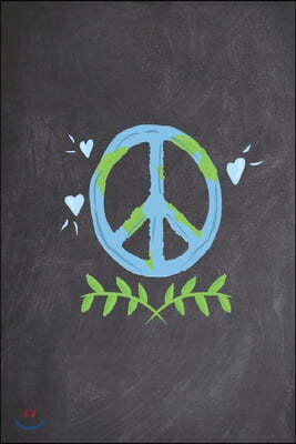 Heart Love World Peace Sign - 70's Journal
