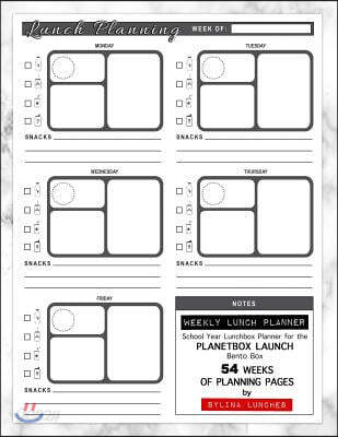 Weekly Lunch Planner: School Year Lunchbox Planner for the PlanetBox ...