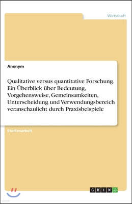 Qualitative versus quantitative Forschung. Ein Uberblick uber Bedeutung, Vorgehensweise, Gemeinsamkeiten, Unterscheidung und Verwendungsbereich verans