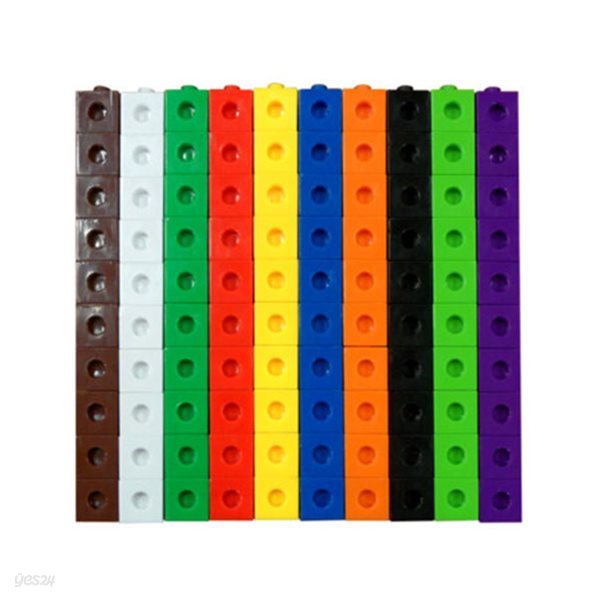 조이매스 연결큐브 10색 100조각 연결수모형 수학교구 수학준비물