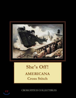 She's Off!: Americana Cross Stitch Pattern