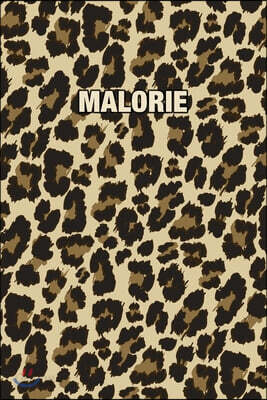 Malorie: Personalized Notebook - Leopard Print (Animal Pattern). Blank College Ruled (Lined) Journal for Notes, Journaling, Dia