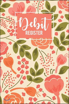 Debit register: Check And Debit Card Log Book Record and Tracker Book Balance Register, Transaction Register Organizer Records Simple