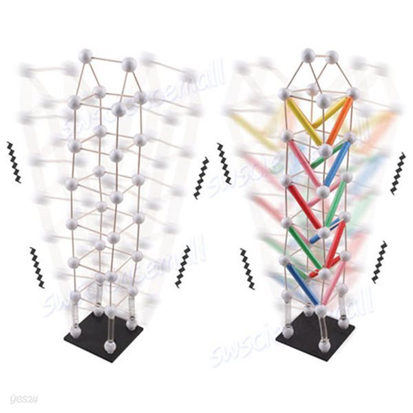 수수깡을 이용한 지진 건물모형 만들기(5명1세트)