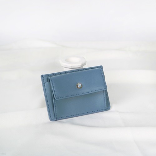 (탄생석지갑) Blumen Pocket Card Wallet - Blue