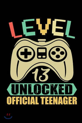 Level 13 Unlocked Official Teenager: Vintage style graphic design gift for son or daughter who became teenager this year