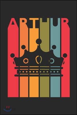 Arthur: Vintage Custom Personalized Lined Name Notebook, Diary, Journal - Retro Birthday, Christmas Gifts for Son, Nephew, Bro