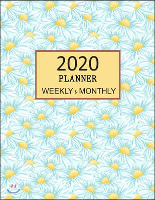 2020 Planner Weekly and Monthly: Chamomile Daily Art Calendar