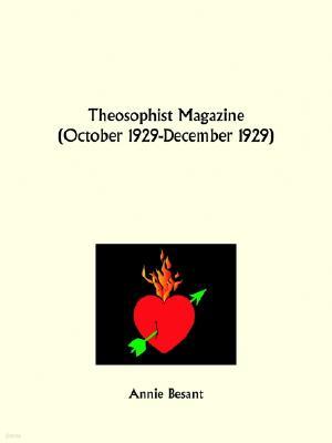 Theosophist Magazine October 1929-December 1929