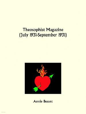 Theosophist Magazine July 1931-September 1931