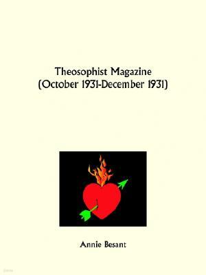 Theosophist Magazine October 1931-December 1931