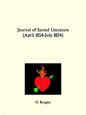 Journal of Sacred Literature, April 1854 to July 1854