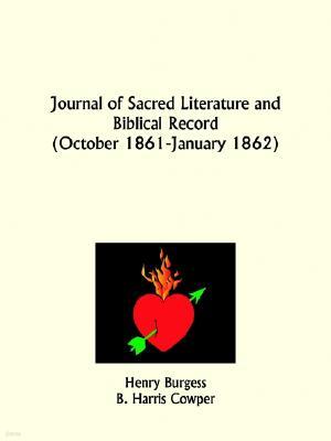 Journal of Sacred Literature and Biblical Record, October 1861 to January 1862