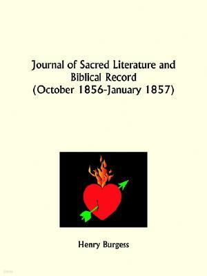 Journal of Sacred Literature and Biblical Record, October 1856 to January 1857