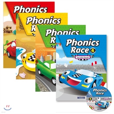 Phonics Race 1-4 Set : Studentbook + Workbook + CD