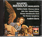 Andrew Davis / 헨델 : 메시아 - 하일라이트 (Handel : Messiah - Highlights) (수입/CDC7494072)