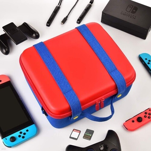 닌텐도 스위치 마리오 가방 [여행용 슈퍼마리오 케이스 파우치 커버 악세사리 주변기기 보관 수납]