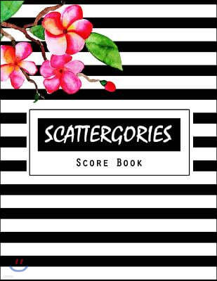 Scattergories Score Book: Scoresheet to keep track of who ahead in your favorite creative thinking category based party game, Size 8.5 x 11 Inch