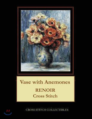 Vase with Anemones: Renoir Cross Stitch Pattern