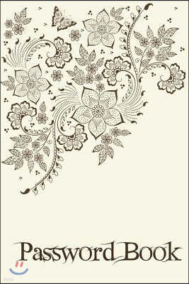 Password Book: Illustration of mehndi ornament.