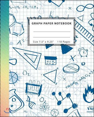 Graph Paper Notebook: Squared Graphing Paper, Blank Quad Ruled 5x5, Composition Notebook for College Students, Science Math Mathematics Stud