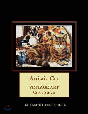 Artistic Cat: Vintage Art Cross Stitch Pattern