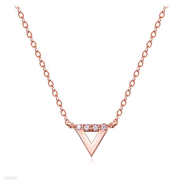 [NeeGee]Black label 14K PINK GOLD 엣지라인 목걸이