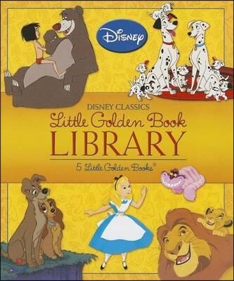 Disney Classics Little Golden Book Library (Disney Classic): Lady and the Tramp; 101 Dalmatians; The Lion King; Alice in Wonderland; The Jungle Book