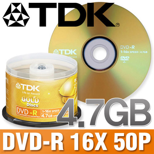 TDK DVD-R 16X 4.7GB 50P CAKE/50