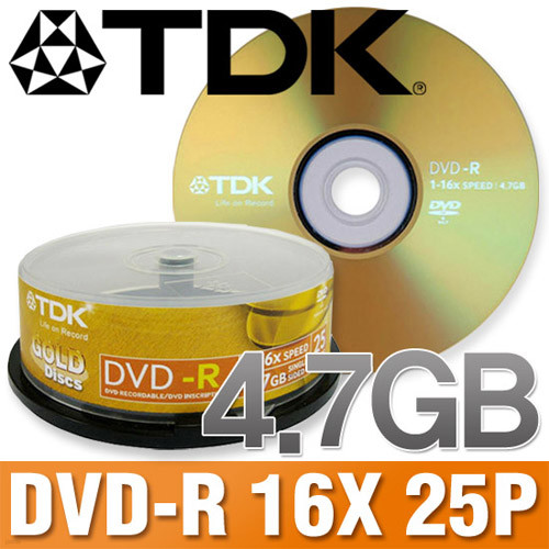 TDK DVD-R 16X 4.7GB 25P CAKE/25