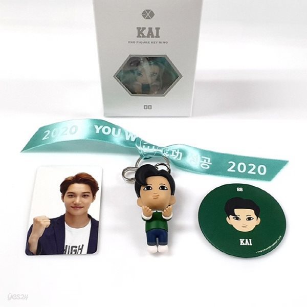 [무료배송] EXO(엑소) 피규어키링 - 2020 YOU WIN Edition (2020 응원 리본+포토카드+손거울)
