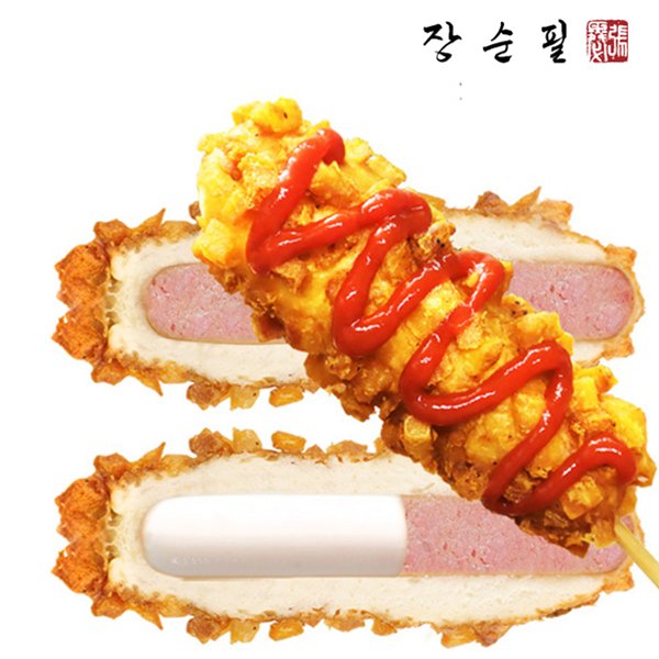 장순필푸드 에어프라이어 전용 바삭 감자핫도그 10개 110g
