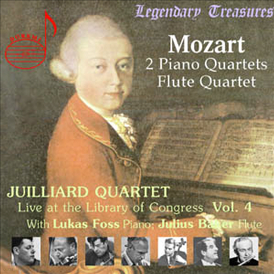 미 국회도서관 공연실황 4집 - 모차르트 : 두 개의 피아노 사중주, 플룻 사중주 (Live at the Library of Congress, Vol. 4 - Mozart : 2 Piano Quartets, Flute Quartet)(CD) - Juilliard Quartet