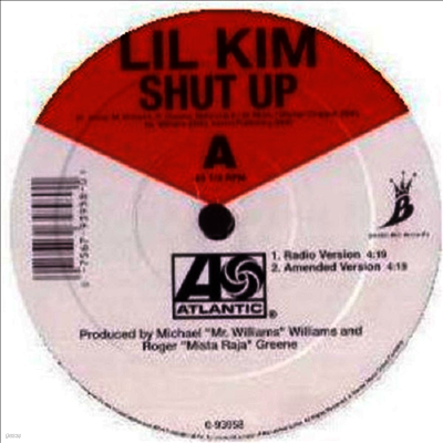 Lil' Kim — Shut Up (12Inch Single) 앨범 커버
