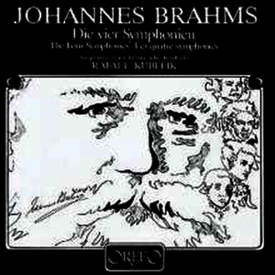 Rafael Kubelik — 브람스: 교향곡 1번 - 4번 (Brahms: Complete Symphonies Nos.1 - 4) - Rafael Kubelik 앨범 커버