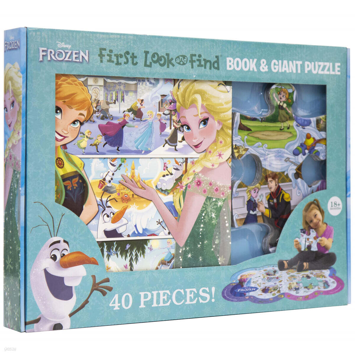 Disney Frozen : First Look and Find Book & Giant Puzzle 겨울왕국 숨은 그림 찾기 & 자이언트 퍼즐북