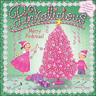Pinkalicious: Merry Pinkmas!: A Christmas Holiday Book for Kids [With 8 Holiday Cards and Poster]