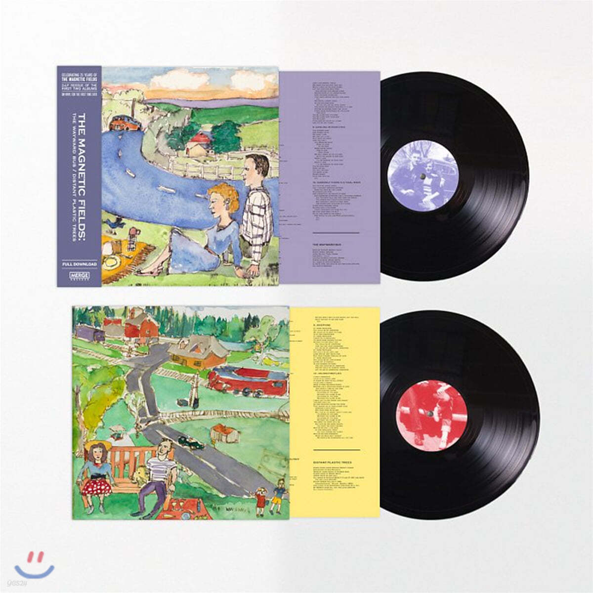 The Magnetic Fields (마그네틱 필즈) - 1-2집 The Wayward Bus / Distant Plastic Trees [2LP]