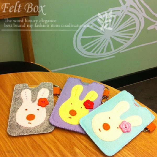 토끼 카드 지갑 만들기 DIY 펠트공예 바느질