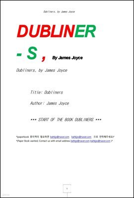   (Dubliners, by James Joyce)